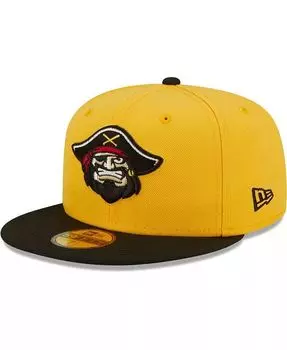Мужская желтая приталенная шляпа Bradenton Marauders Authentic Collection 59FIFTY New Era, желтый