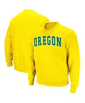 Мужская желтая толстовка из твила с логотипом oregon ducks arch &amp; logo tackle tackle Colosseum