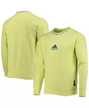 Мужская желтая толстовка с капюшоном juventus icon adidas