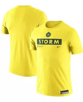 Мужская желтая тренировочная футболка seattle storm Nike