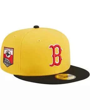 Мужская желто-черная приталенная шляпа Boston Red Sox Grilled 59FIFTY New Era
