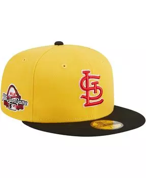 Мужская желто-черная приталенная шляпа St. Louis Cardinals Grilled 59FIFTY New Era