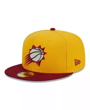 Мужская желто-красная приталенная шляпа Phoenix Suns Fall Leaves, 2 тона 59FIFTY New Era, желтый