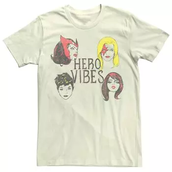 Мужская женская футболка Marvel Comics Hero Vibes Licensed Character