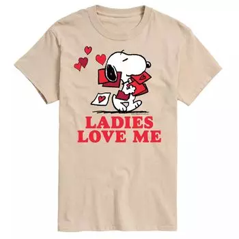 Мужская женская футболка с арахисом Love Me Licensed Character
