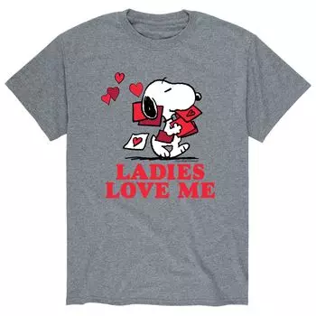 Мужская женская футболка с арахисом Love Me Licensed Character