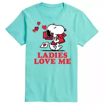 Мужская женская футболка с арахисом Love Me Licensed Character