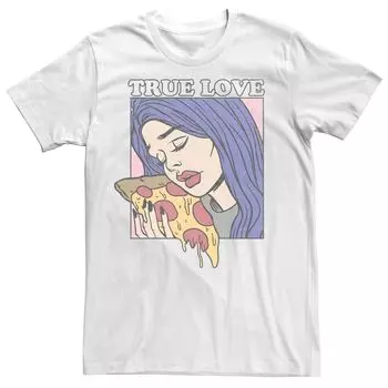 Мужская женская футболка True Love Pizza в стиле поп-арт Licensed Character