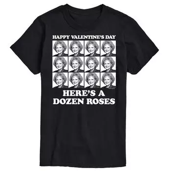 Мужская золотая футболка с десятком роз для девочек Licensed Character