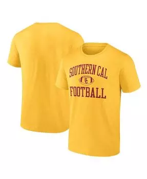 Мужская золотая футболка с логотипом команды USC Trojans First Sprint Team Fanatics, золото