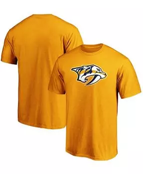 Мужская золотая футболка с основным логотипом команды Nashville Predators Team Fanatics, золото