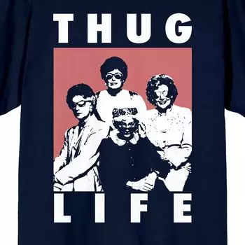 Мужская золотая футболка Thug Life для девочек Licensed Character