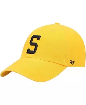 Мужская золотая регулируемая кепка Pittsburgh Steelers Clean Up Alternate '47 Brand