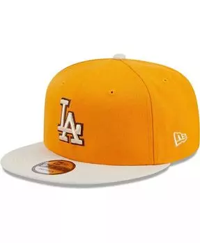 Мужская золотистая бейсболка Los Angeles Dodgers Tiramisu 9FIFTY Snapback New Era, золотой