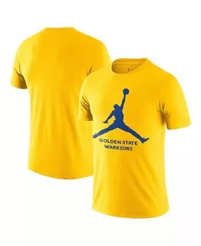 Мужская золотистая футболка Nike Jumpman Golden State Warriors Essential Jumpman Jordan, золотой
