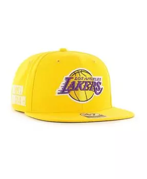 Мужская золотистая кепка Los Angeles Lakers Sure Shot Captain Snapback '47 Brand