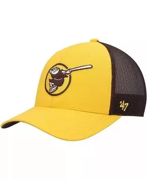 Мужская золотистая кепка San Diego Padres Secondary Trucker Snapback '47 Brand, золотой