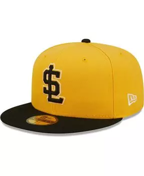 Мужская золотистая приталенная шляпа Salt Lake Bees Authentic Collection 59FIFTY New Era