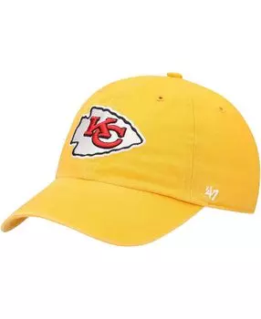 Мужская золотистая регулируемая кепка Kansas City Chiefs Secondary Clean Up '47 Brand