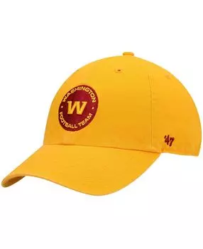 Мужская золотистая регулируемая кепка Washington Football Team для вторичной уборки '47 Brand
