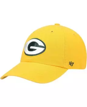 Мужская золотистая регулируемая шапка Green Bay Packers Secondary Clean Up '47 Brand