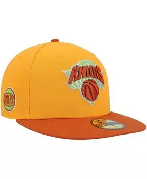 Мужская золотистая, ржавчина New York Knicks 59FIFTY приталенная кепка New Era