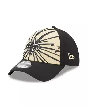 Мужская золотисто-черная кепка New Orleans Saints Shattered 39THIRTY Flex Hat New Era