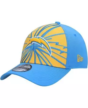 Мужская золотисто-синяя кепка Los Angeles Chargers Shattered 39THIRTY Flex Hat New Era
