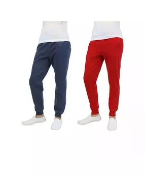 Мужские 2 упаковки облегающих флисовых спортивных штанов для бега Galaxy By Harvic, мульти