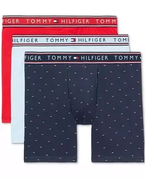 Мужские 3-комп. Хлопковые эластичные влагоотводящие трусы-боксеры Tommy Hilfiger, оранжевый