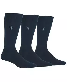 Мужские 3-комп. Супермягкие классические носки в рубчик Polo Ralph Lauren