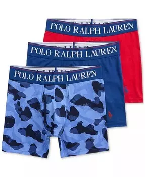 Мужские 3-комп. Трусы-боксеры из охлаждающей микрофибры 4D-Flex Polo Ralph Lauren, черный