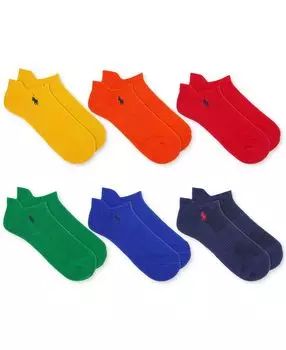 Мужские 6-Пк. Яркие низкие носки Performance Polo Ralph Lauren