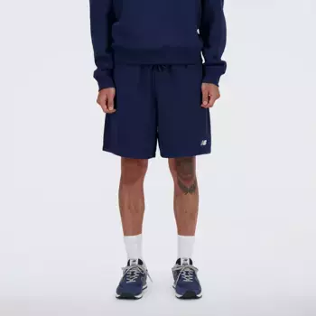 Мужские 7-дюймовые французские махровые шорты New Balance, тёмно-синий