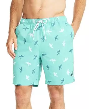 Мужские 8-дюймовые плавки с принтом попугаев и эластичной талией Nautica, мульти