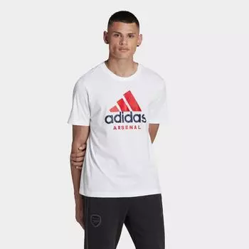 Мужские Adidas Soccer Arsenal F.C. футболка с рисунком ДНК, белый