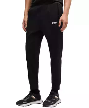 Мужские эластичные брюки для активного отдыха из габардина Hugo Boss, черный