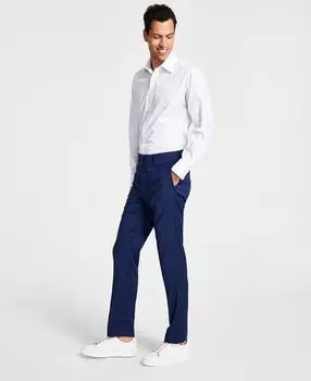 Мужские эластичные брюки современного кроя DKNY, синий