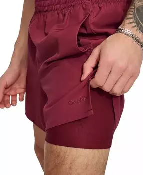 Мужские эластичные гибридные шорты для волейбола 5 дюймов DKNY, красный