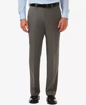 Мужские эластичные классические брюки cool 18 pro® классической посадки с расширяющейся талией и плоским передом Haggar, мульти