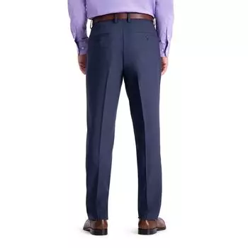 Мужские эластичные костюмные брюки строгого кроя с плоской передней частью Haggar Travel Performance