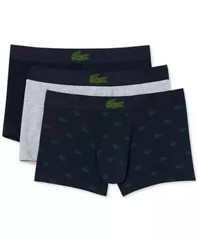 Мужские эластичные плавки-крокодилы стандартного кроя, упаковка из 3 шт Lacoste, синий