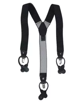 Мужские эластичные подтяжки с принтом в горошек темно-синего цвета Victorio & Lucchino, тёмно-синий