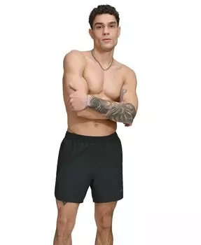 Мужские эластичные шорты с логотипом в тон 5 дюймов DKNY, черный