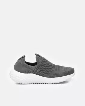 Мужские эластичные спортивные туфли без застежки Refresh, серый