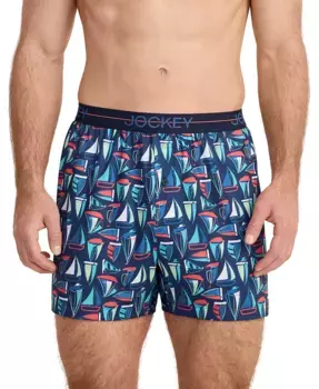 Мужские эластичные влагоотводящие боксеры Jockey, синий