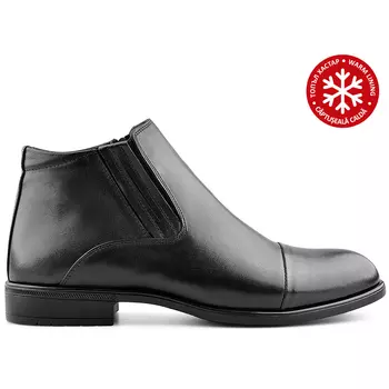 Мужские элегантные черные ботинки на теплой подкладке Tendenz