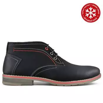 Мужские элегантные черные ботинки на теплой подкладке Tendenz