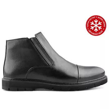 Мужские элегантные черные ботинки на теплой подкладке Tendenz