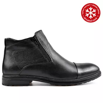 Мужские элегантные черные ботинки на теплой подкладке Tendenz